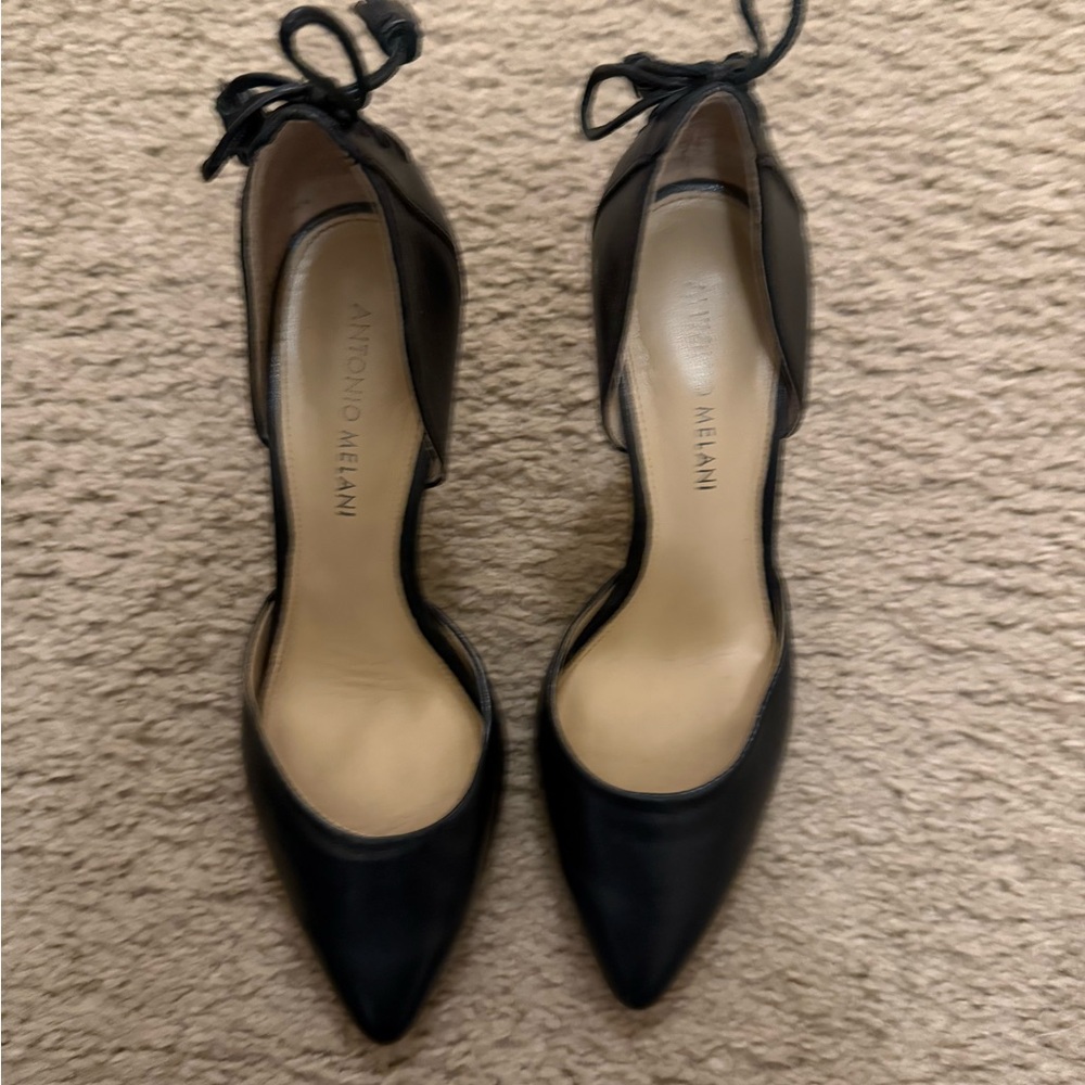Antonio Melani Black Heels with Bow Detail